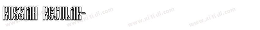Russian Regular字体转换